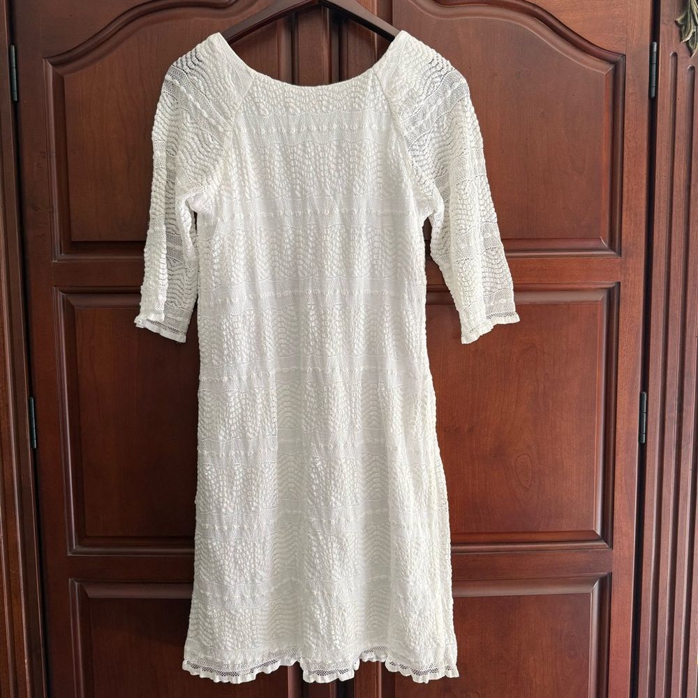 Rabbit Rabbit Rabbit Designs White Lace Shift Dress Size 10 - Picture 3 of 12